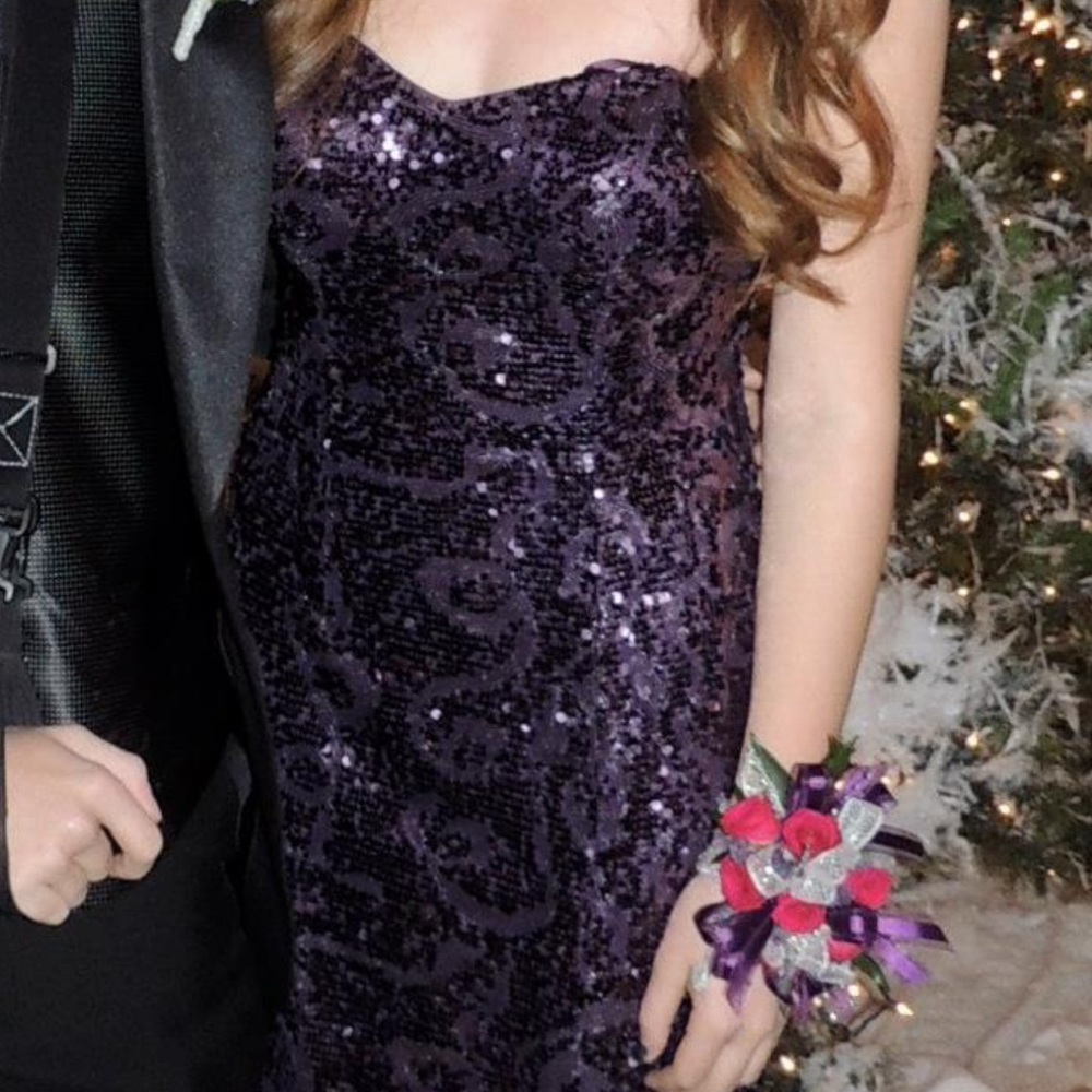 Strapless Sequence Formal Gown - image 4